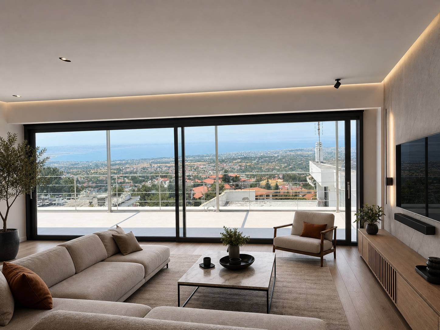Penthouse with amazing view of the Thessaloniki Gulf