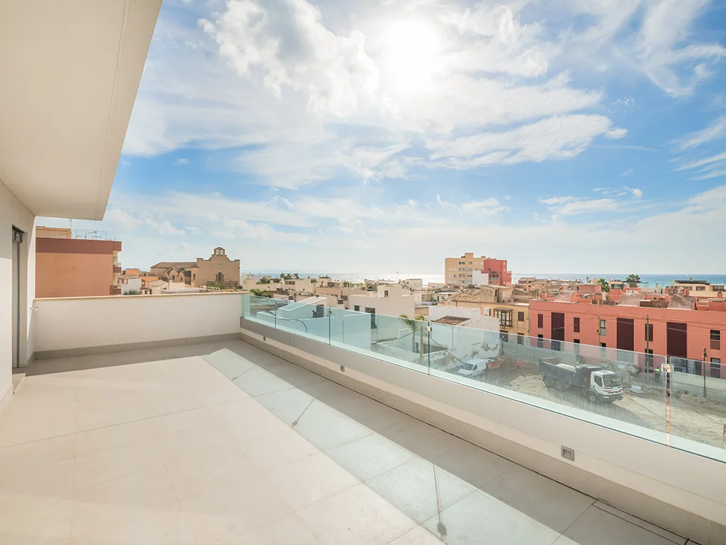Schönes Penthouse mit Terrasse & Meerblick, Portixol - Mallorca