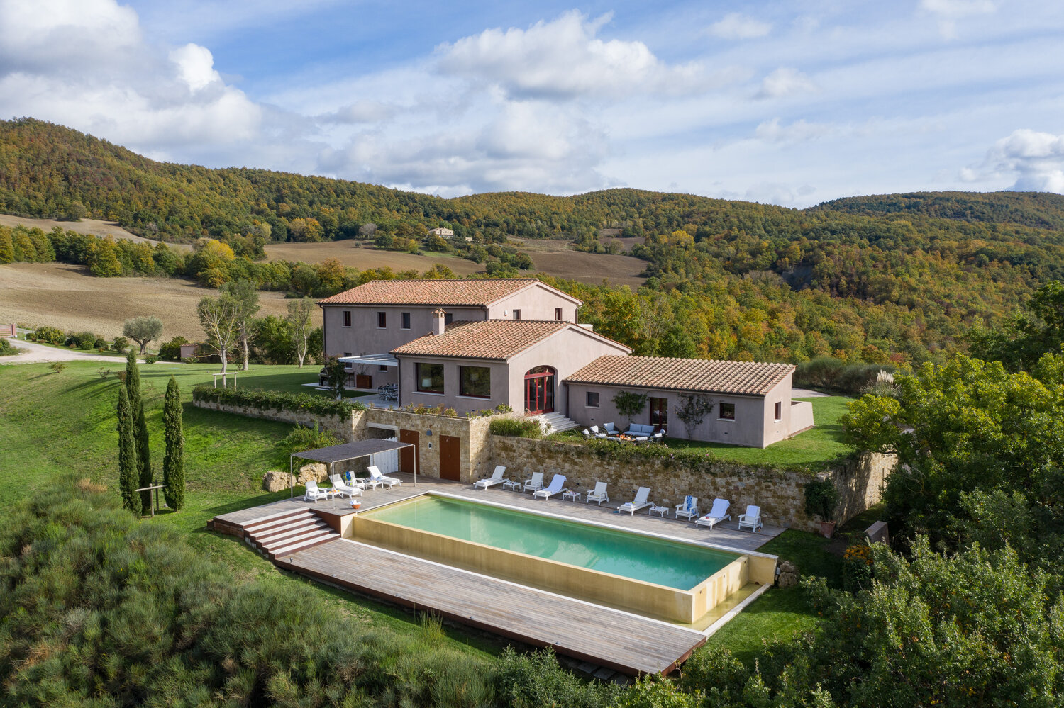 Bezaubernde Villa mit Blick auf das Val d'Orcia