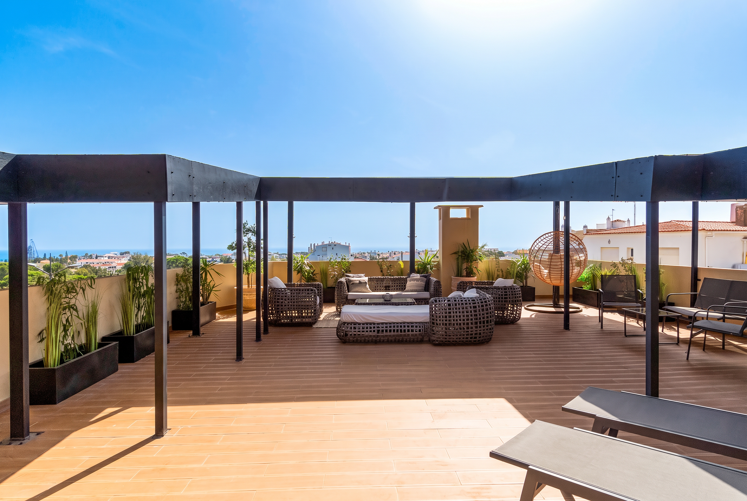 Renovated 1+1 Bedroom Penthouse with Large Private Terrace, Pool and Sea Views