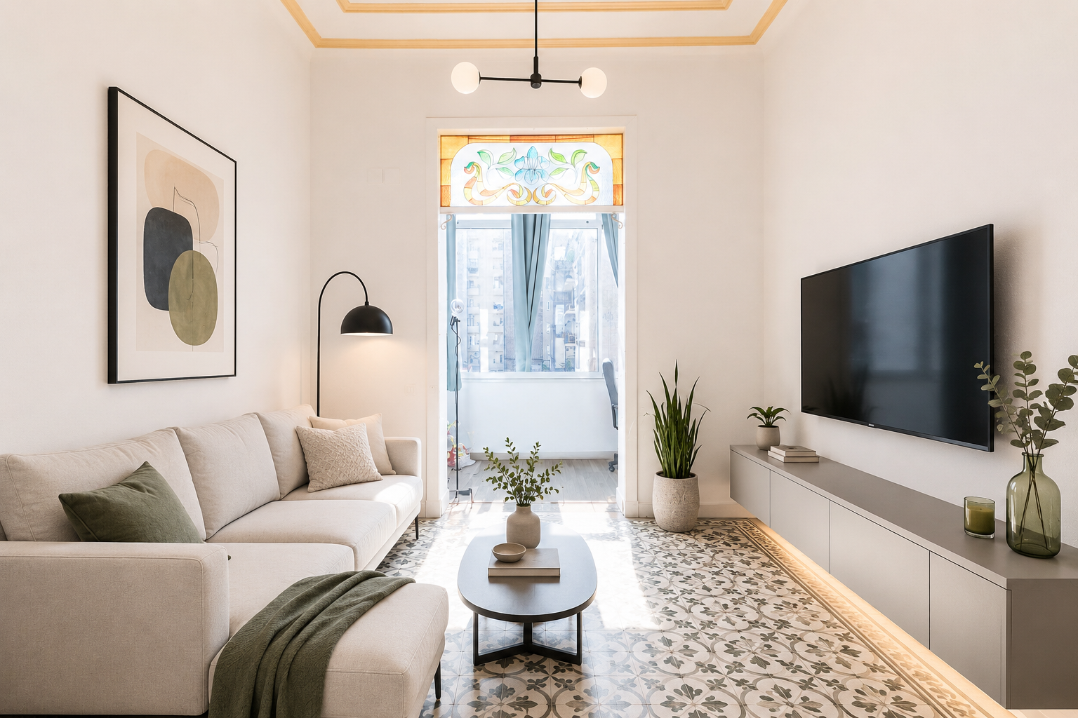 Quiet, sunny apartment in Eixample–Universitat