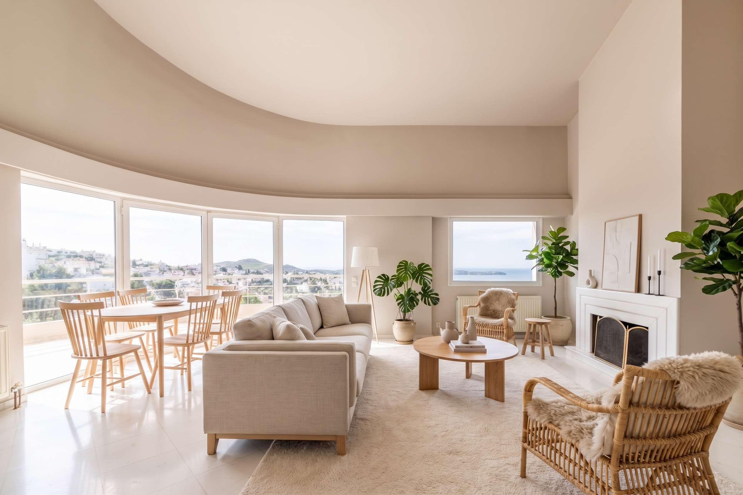 Penthouse with sea view in Upper Voula [AI-modified]