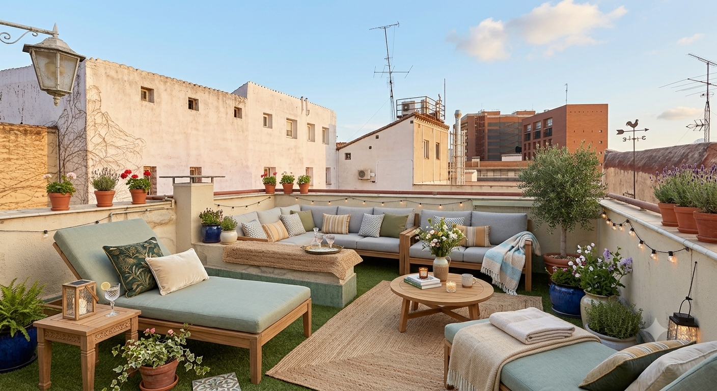 Penthouse with terrace in Cortes
