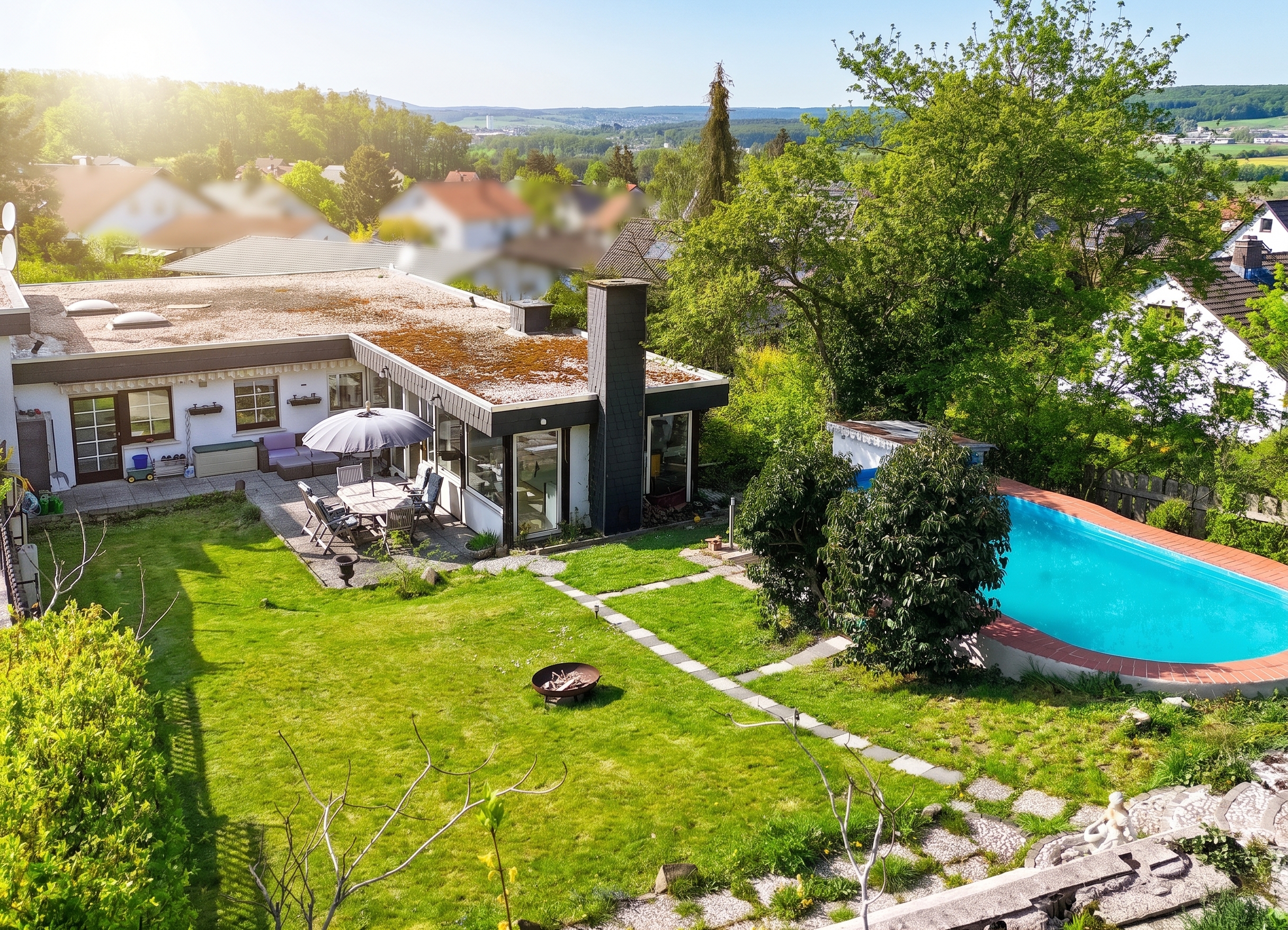 Naturnah wohnen mit Garten & Pool