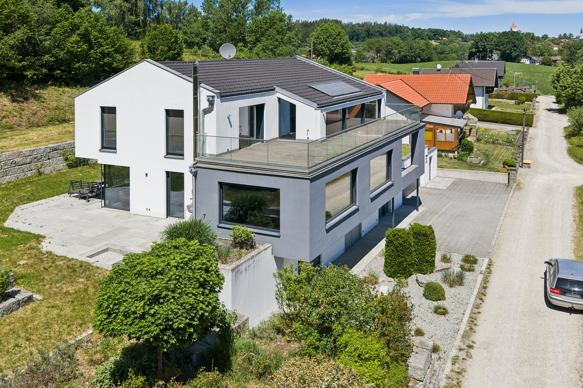 Private stylish retreat – energy self-sufficient luxury villa with spa, fireplace and exceptional architecture