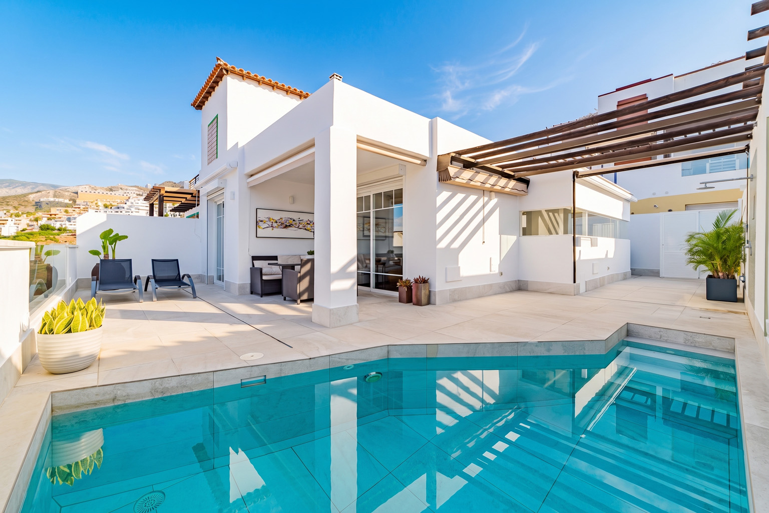 Modern renovated chalet with stunning views of Gomera [AI-modified]