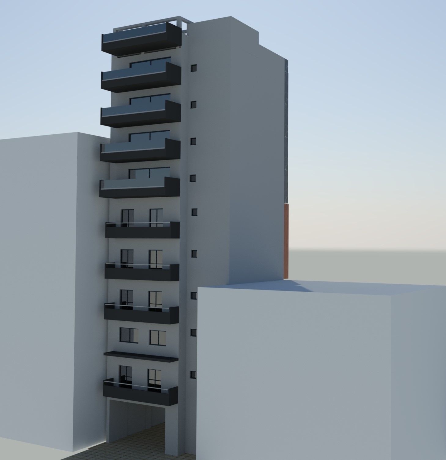 Modern 3rd-floor apartment currently under construction