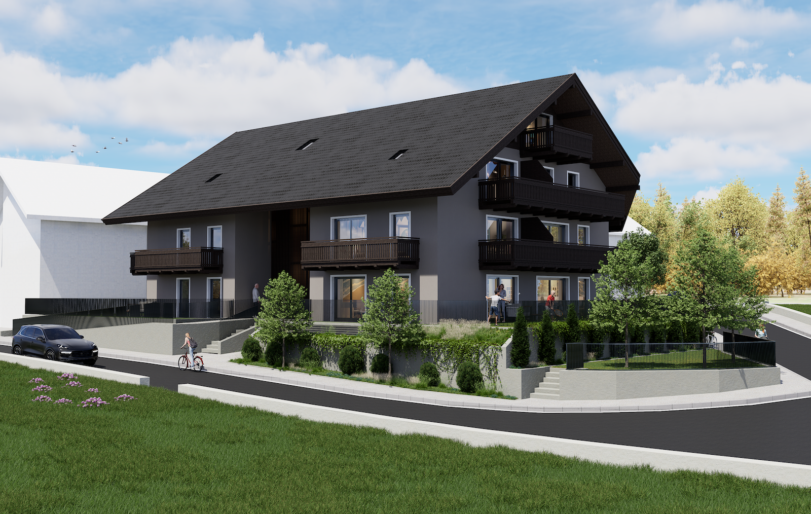 Neubauprojekt für Ansässige im Zentrum von Olang [KI-modifiziert]