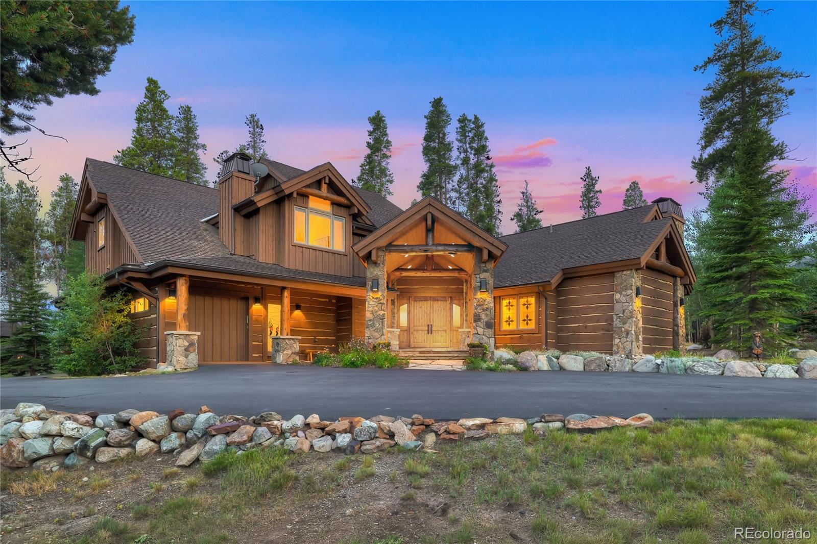 Timeless Log Architecture with Panoramic Breckenridge Views
