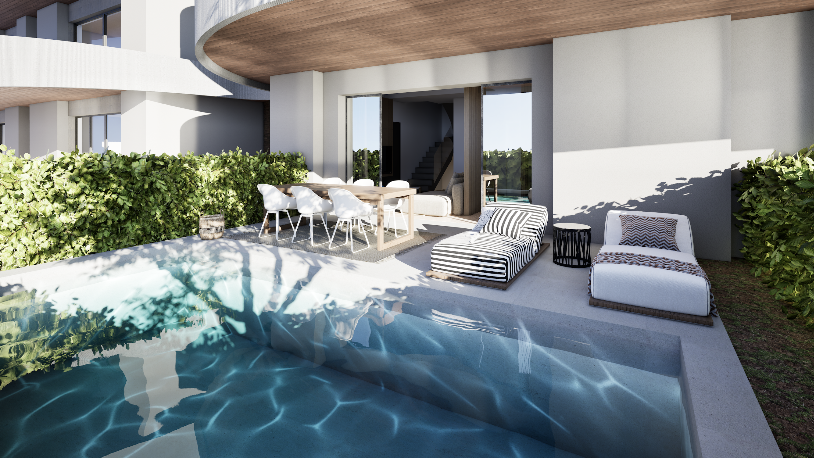 Exclusive ground-floor maisonette 287 s.q.m with private garden and swimming pool in Glyfada Golf