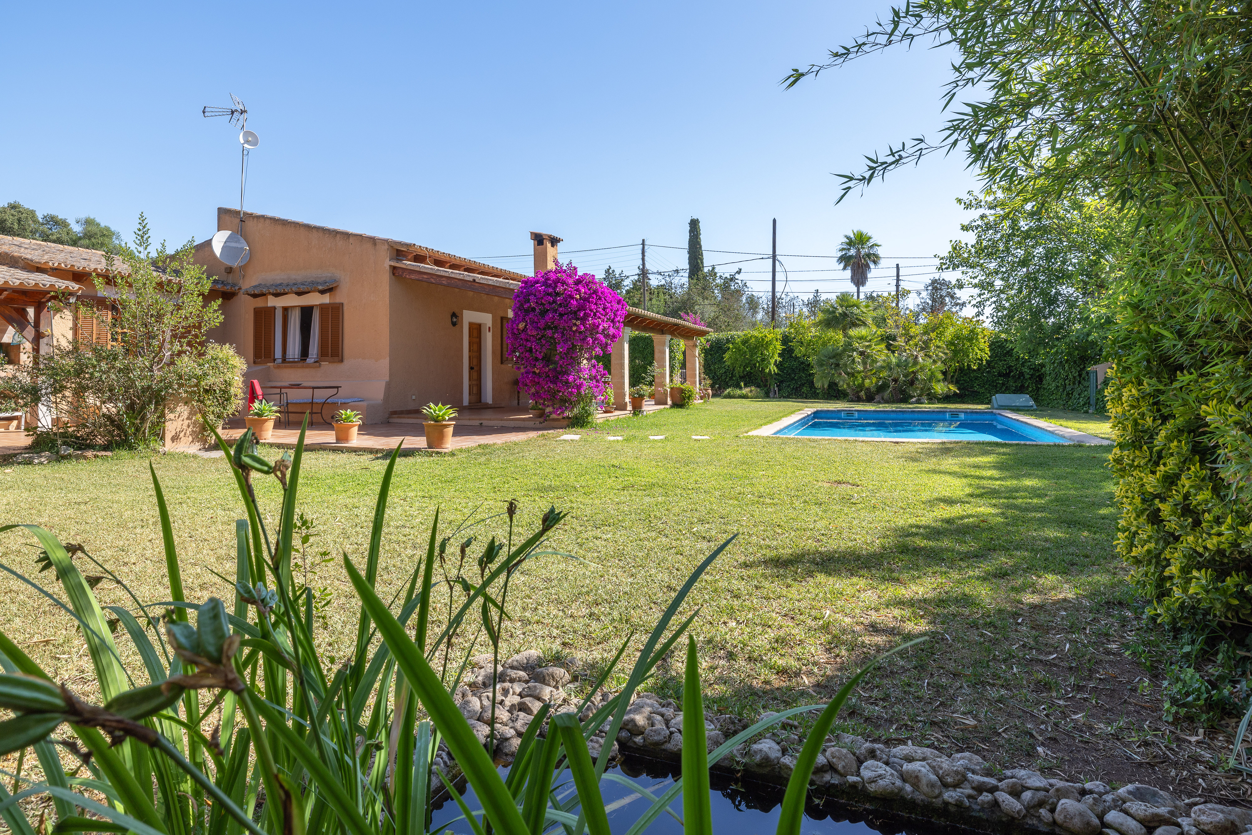 Finca with pool and mediteránean garden in Sencelles