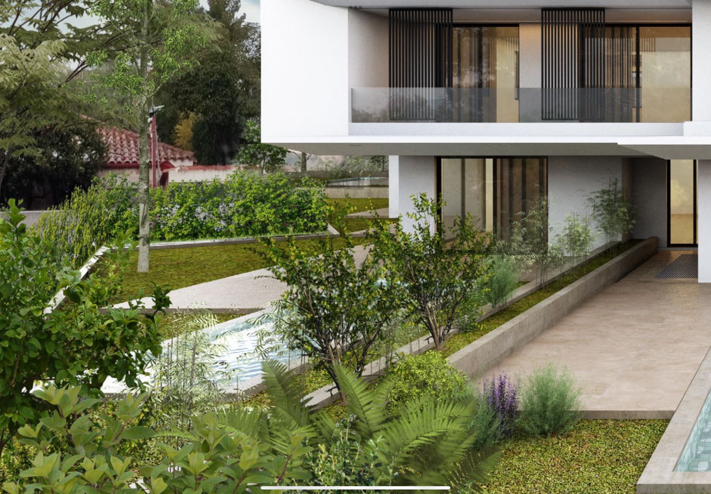 Ground floor apartment 159sqm with garden and pool