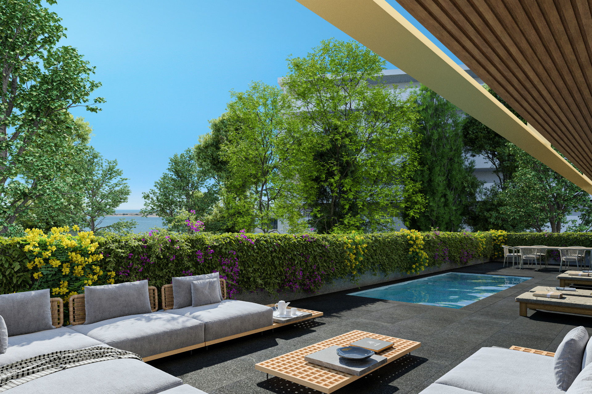 3-Zimmer-Wohnung mit Pool in Afurada