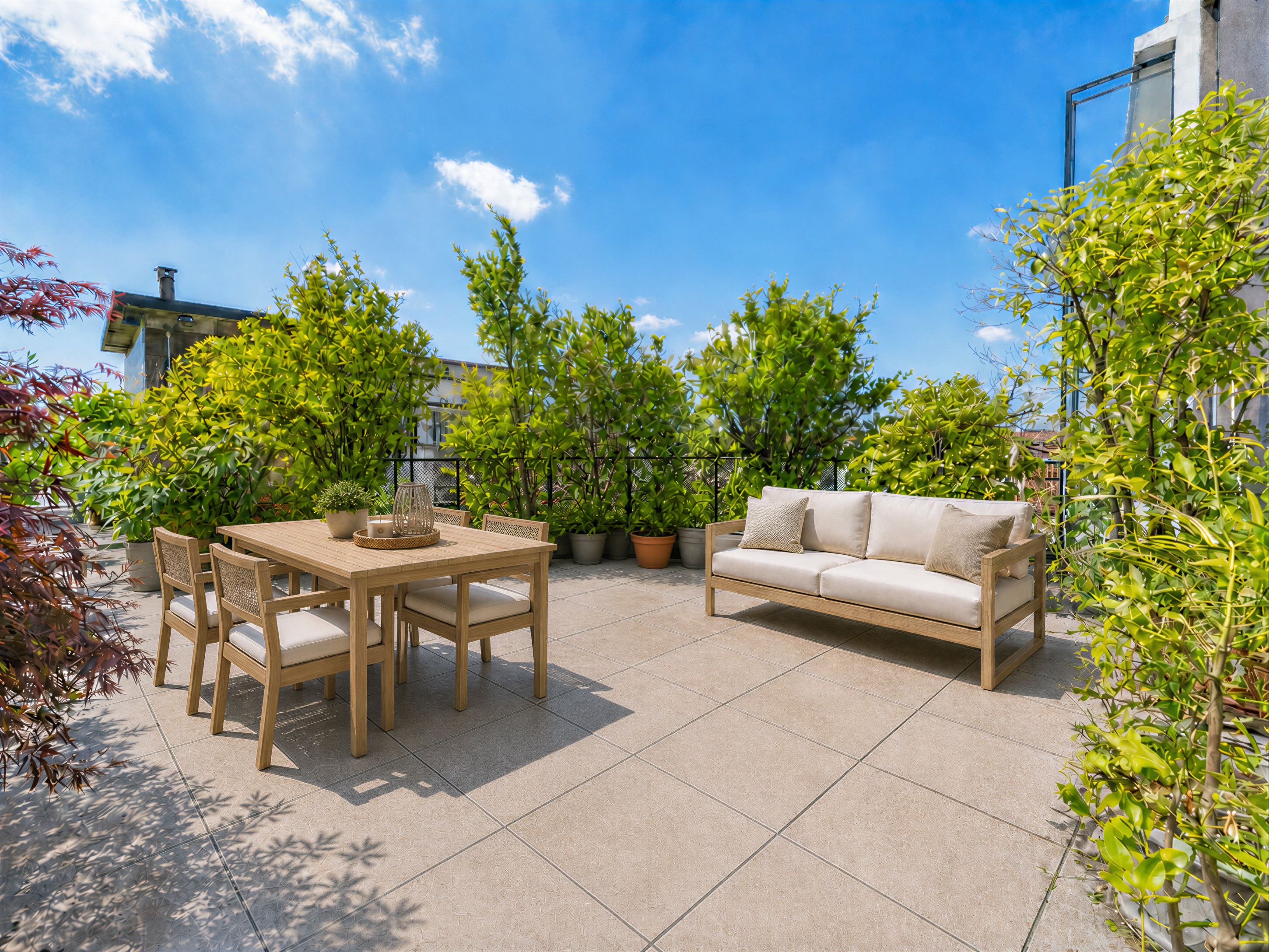 Bright seventh-floor apartment with terrace and garage
