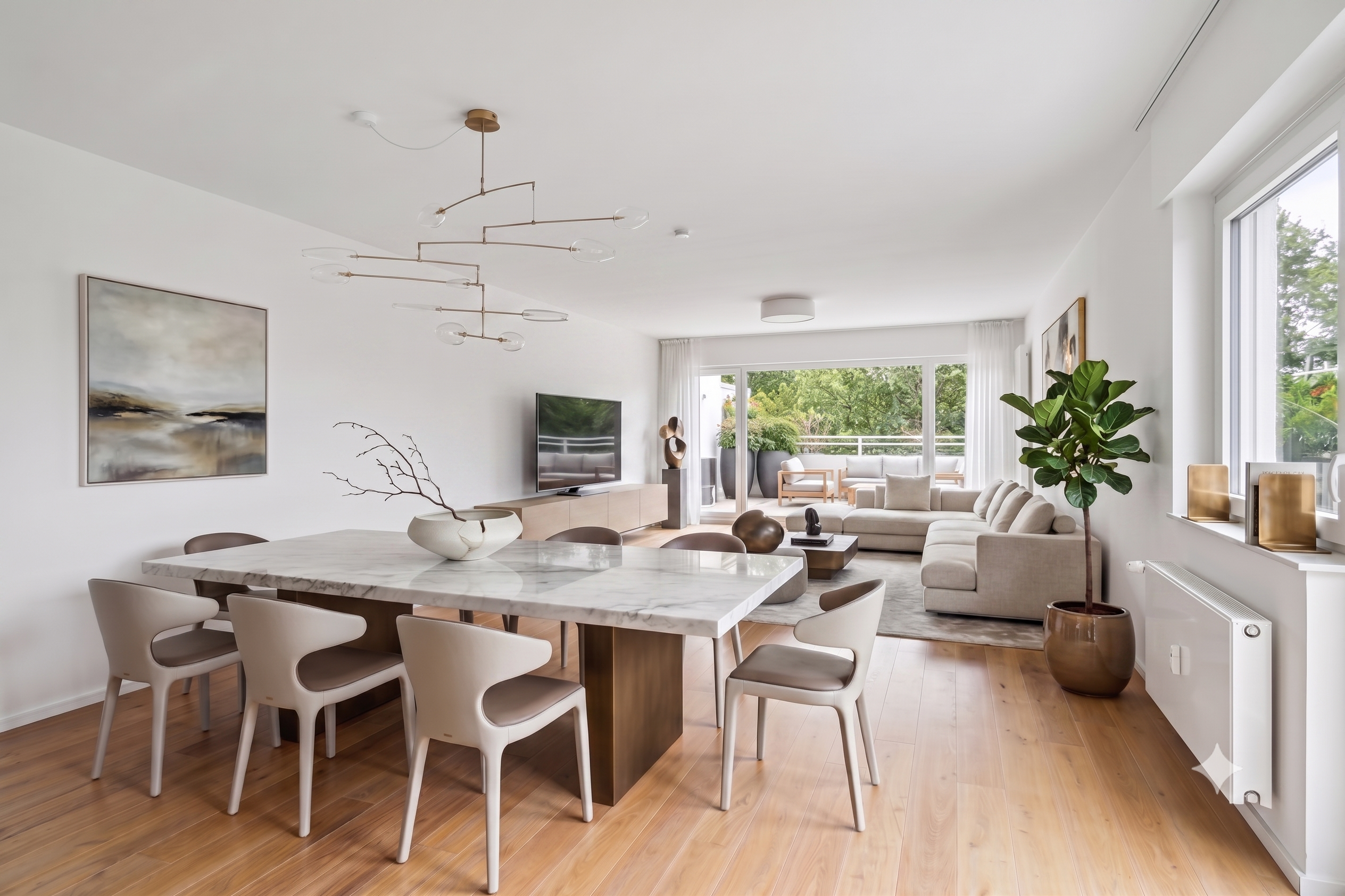 Design, Ruhe und Großzügigkeit – außergewöhnliche Terrassenwohnung mit Weitblick