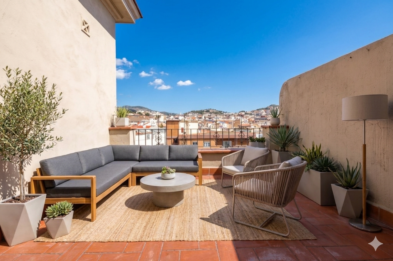 Ático reformado con terraza, doble orientación y vistas panorámicas en General Mitre