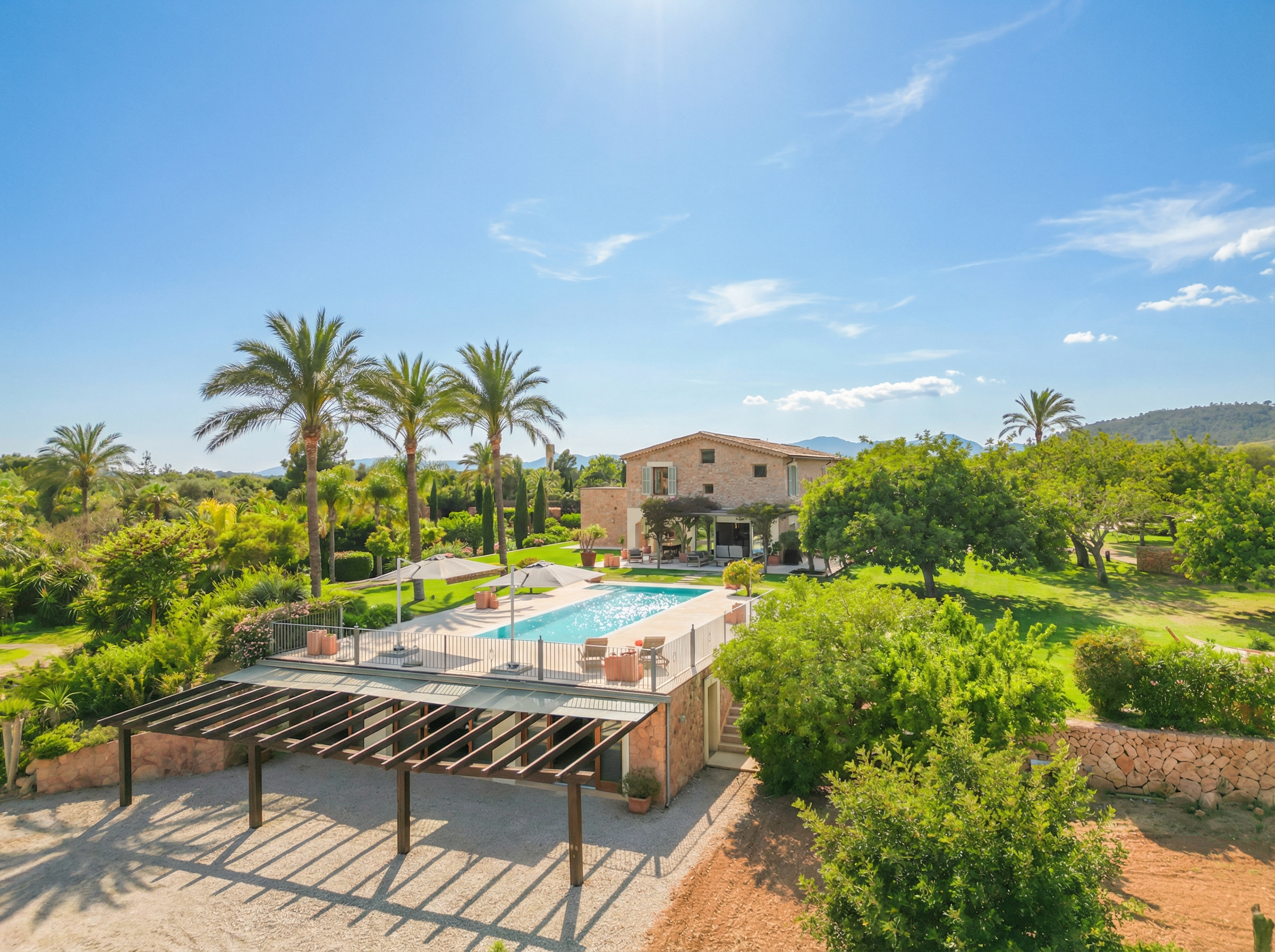 Luxury finca in Santa Maria: A masterpiece of modern design and rustic charm [AI-modified]