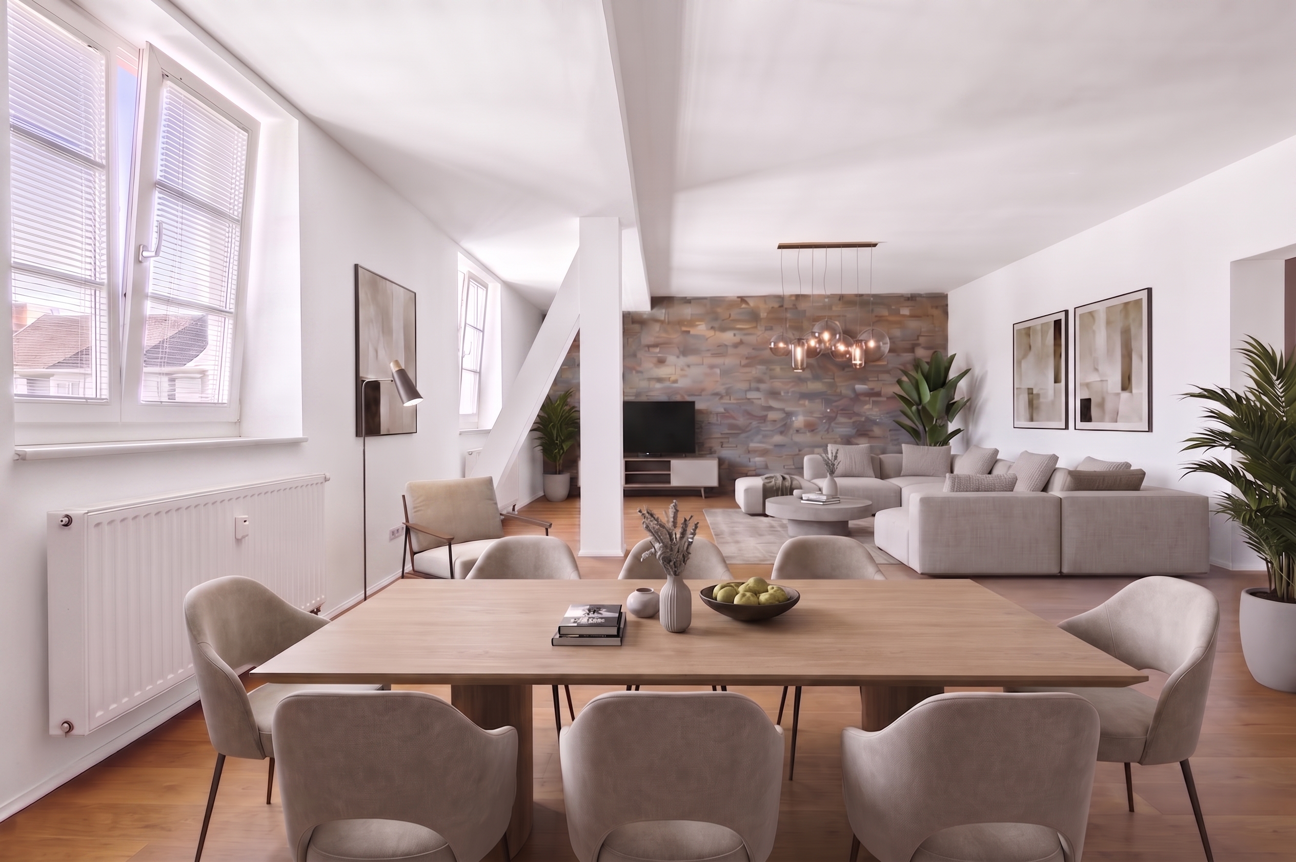 Stylish 4-room apartment with historic charm in prime Schwabing location [AI-modified]