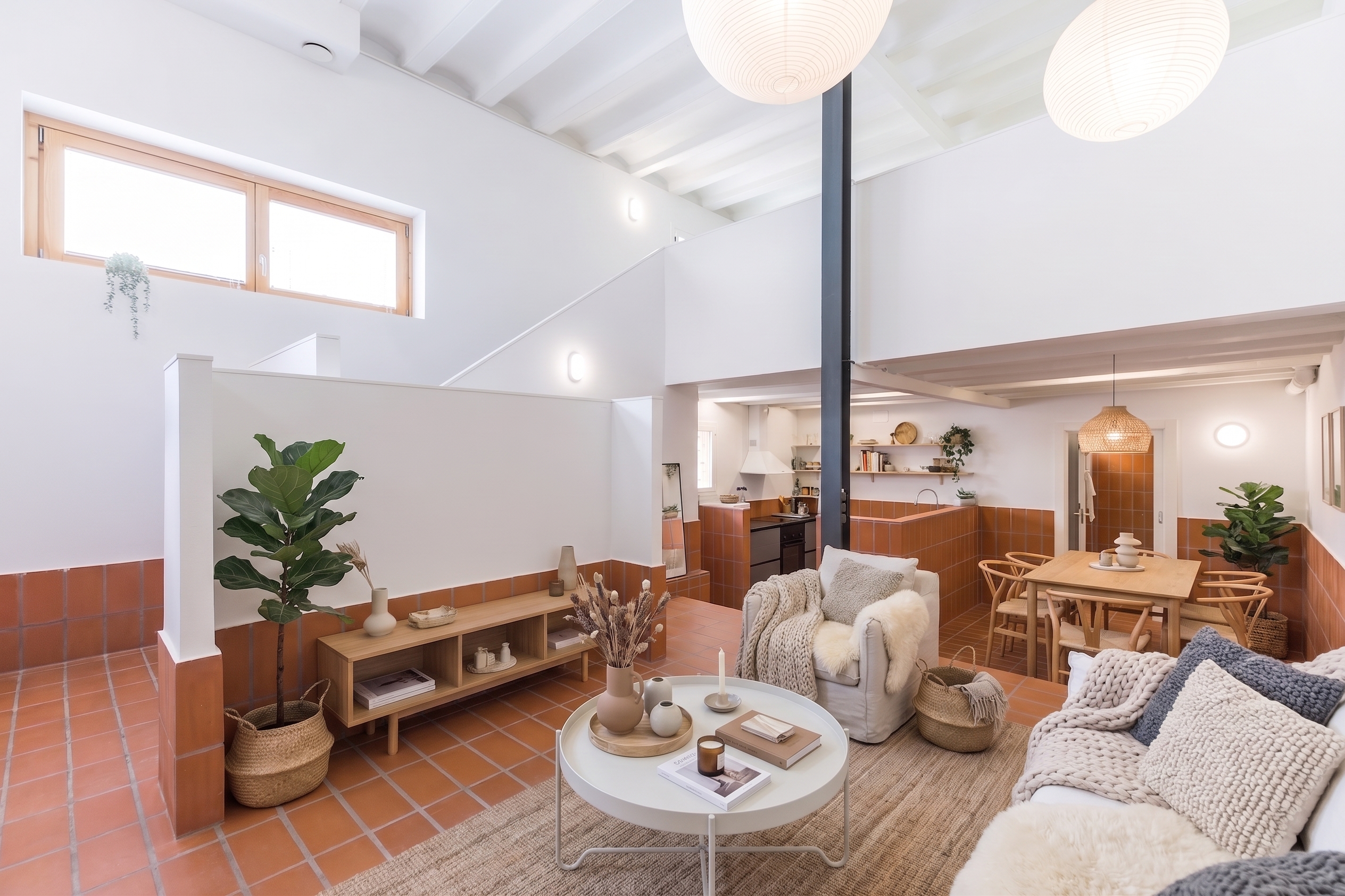 Bright corner loft with modern design