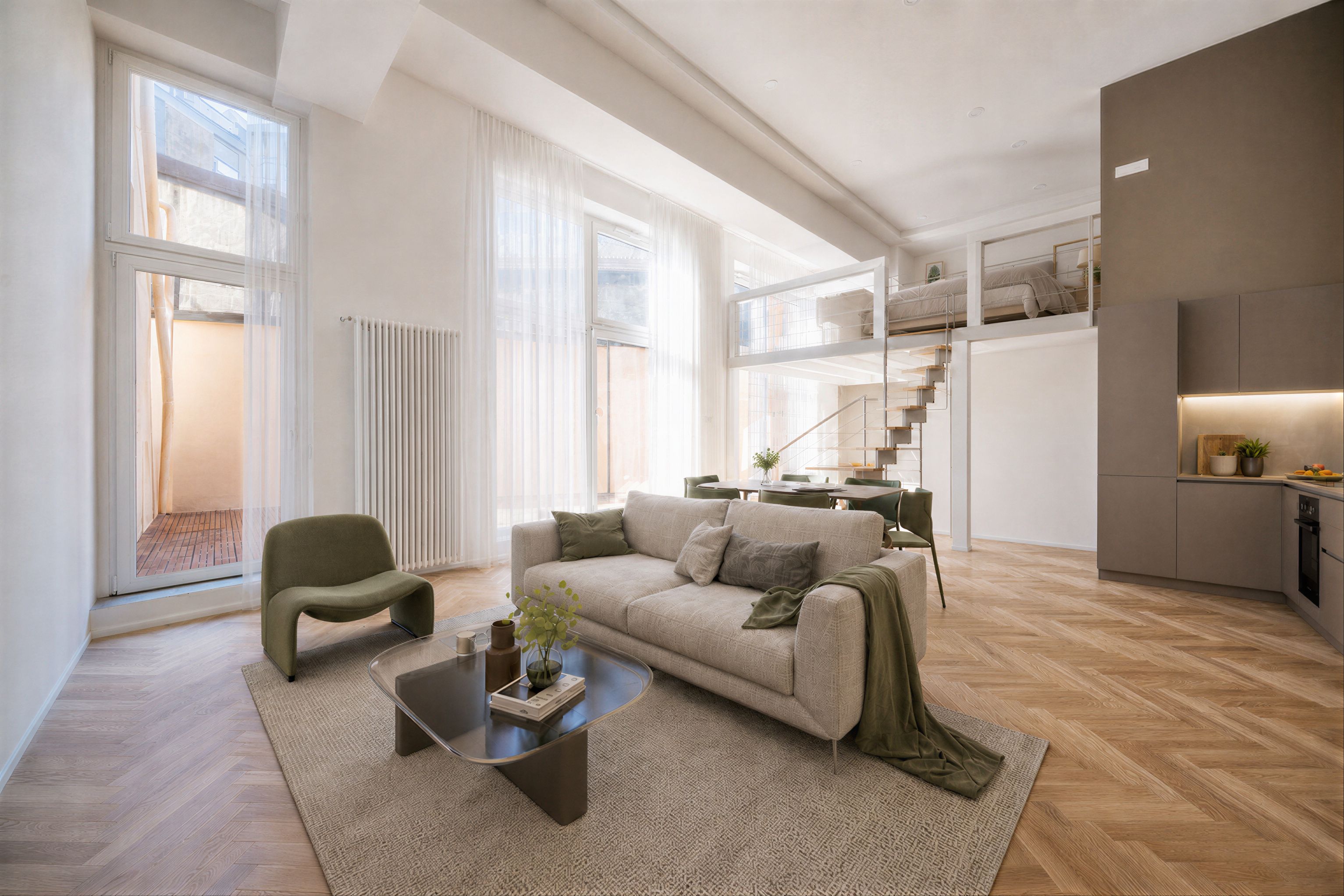 New three-room apartment with garden in Porta Romana