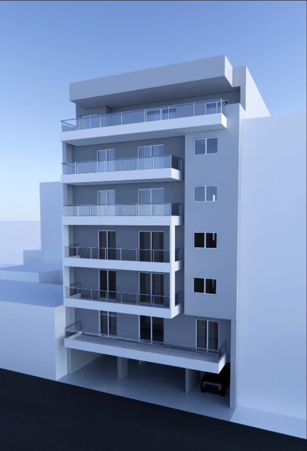 Modern 5th floor apartment with sea views