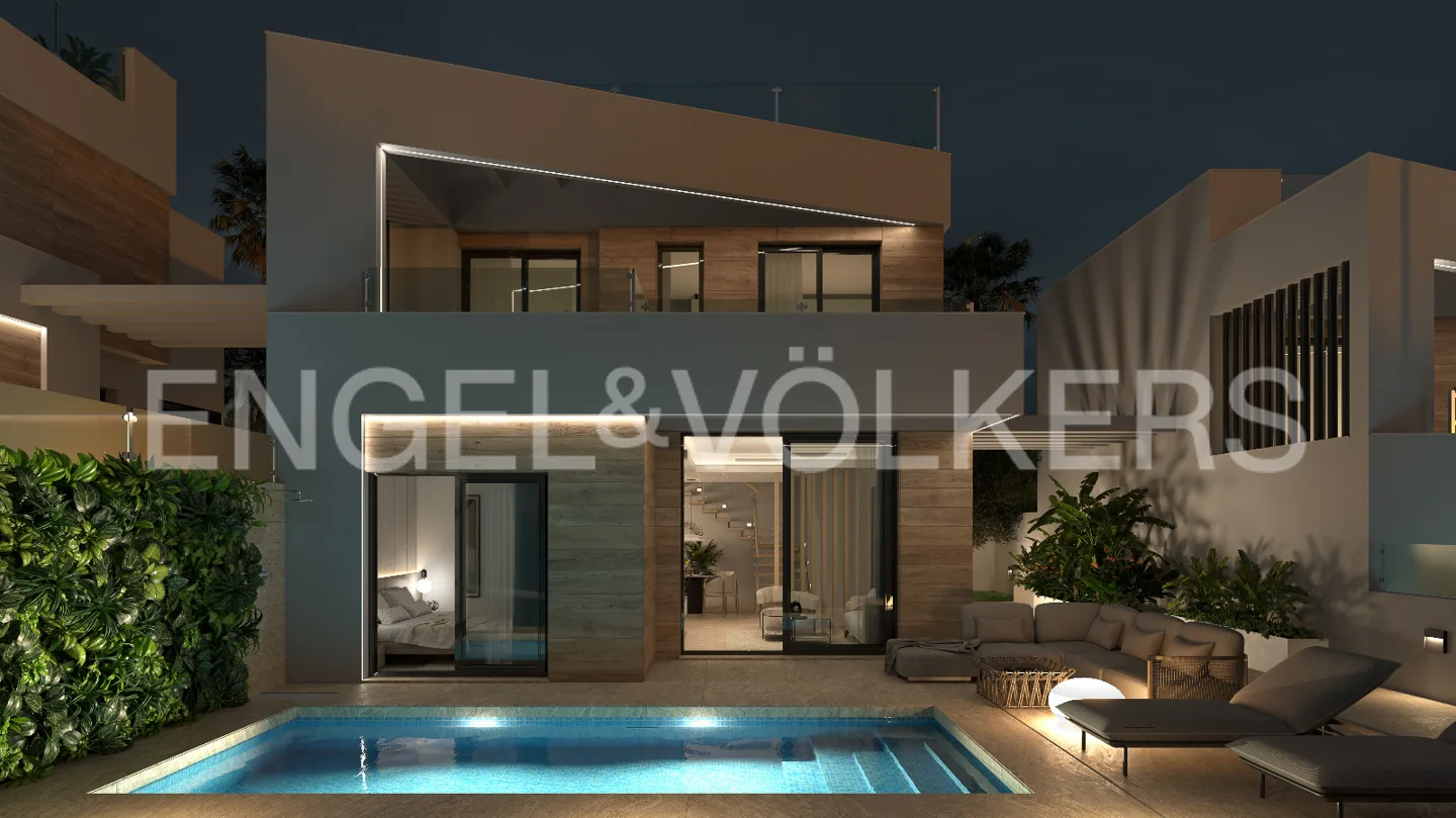 Newly built villas with pool in Blue Lagoon