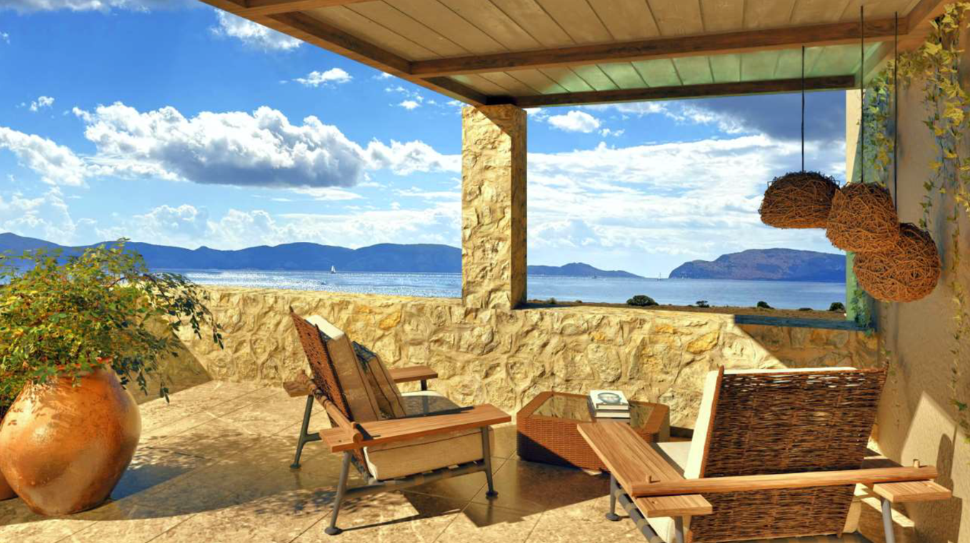 Freistehende Villa (126 m²) mit privatem Pool in Thermisia C2