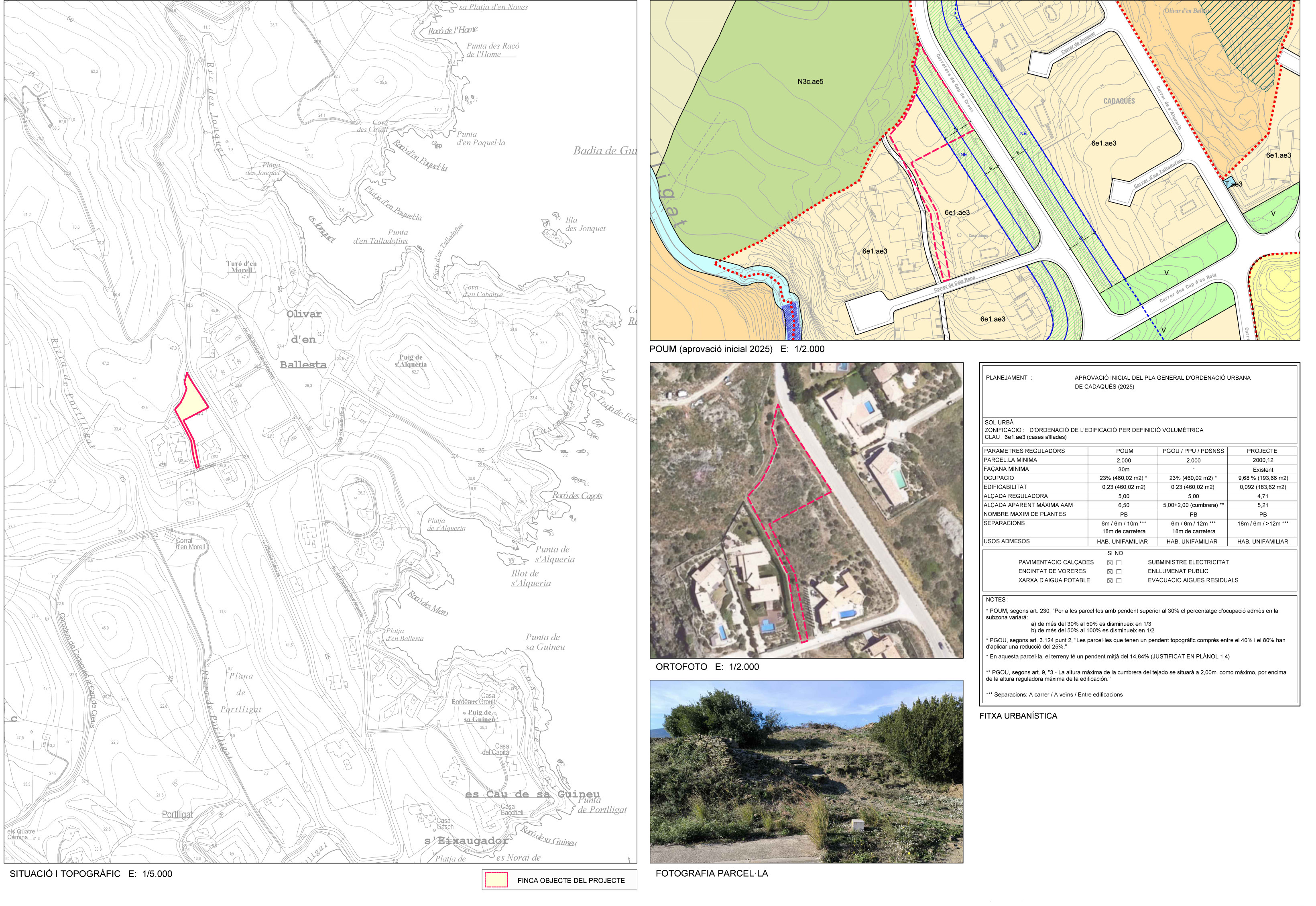 Parcelle constructible avec avant-projet – Vue mer dans l’environnement naturel d’exception de S’Alqueria