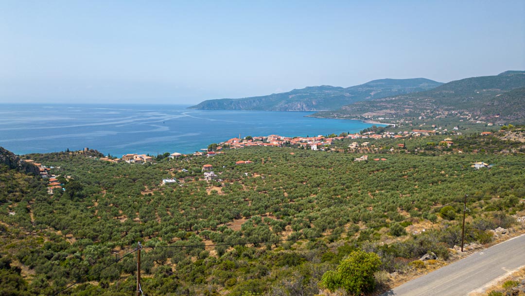 Plot with views of Kardamili, Messinia