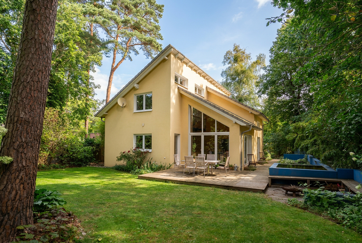 Wohnen unter alten Bäumen – individuelles Architektenhaus für die ganze Familie
