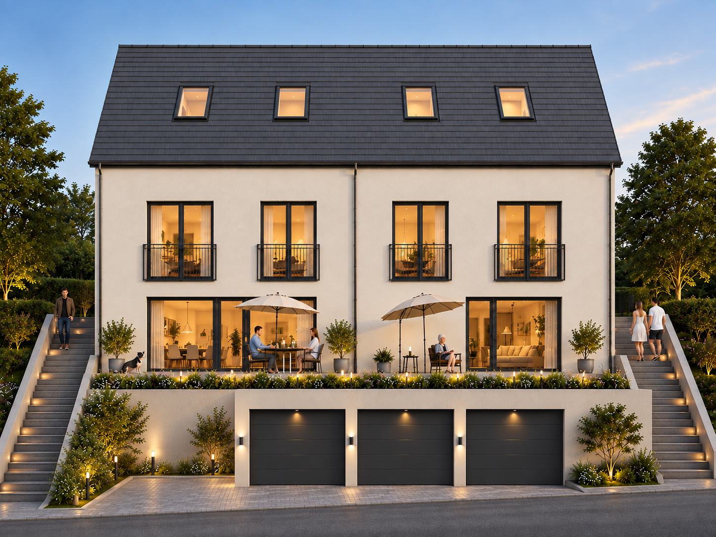 Neubau mit Baugenehmigung – Parklage und Weitblick [AI-modified]