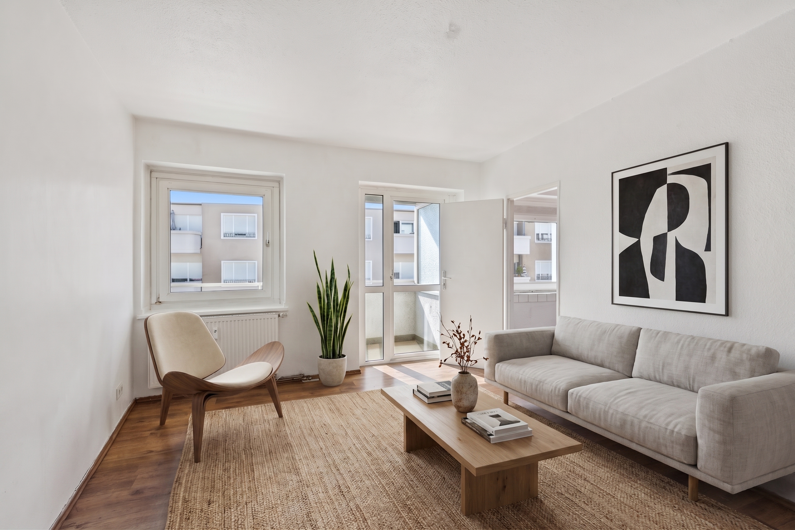 Exclusive opportunity in Frankfurt am Main: stylish city apartment with private patio, elevator & potential for luxury renovation near the Nidda Park and Eschersheim