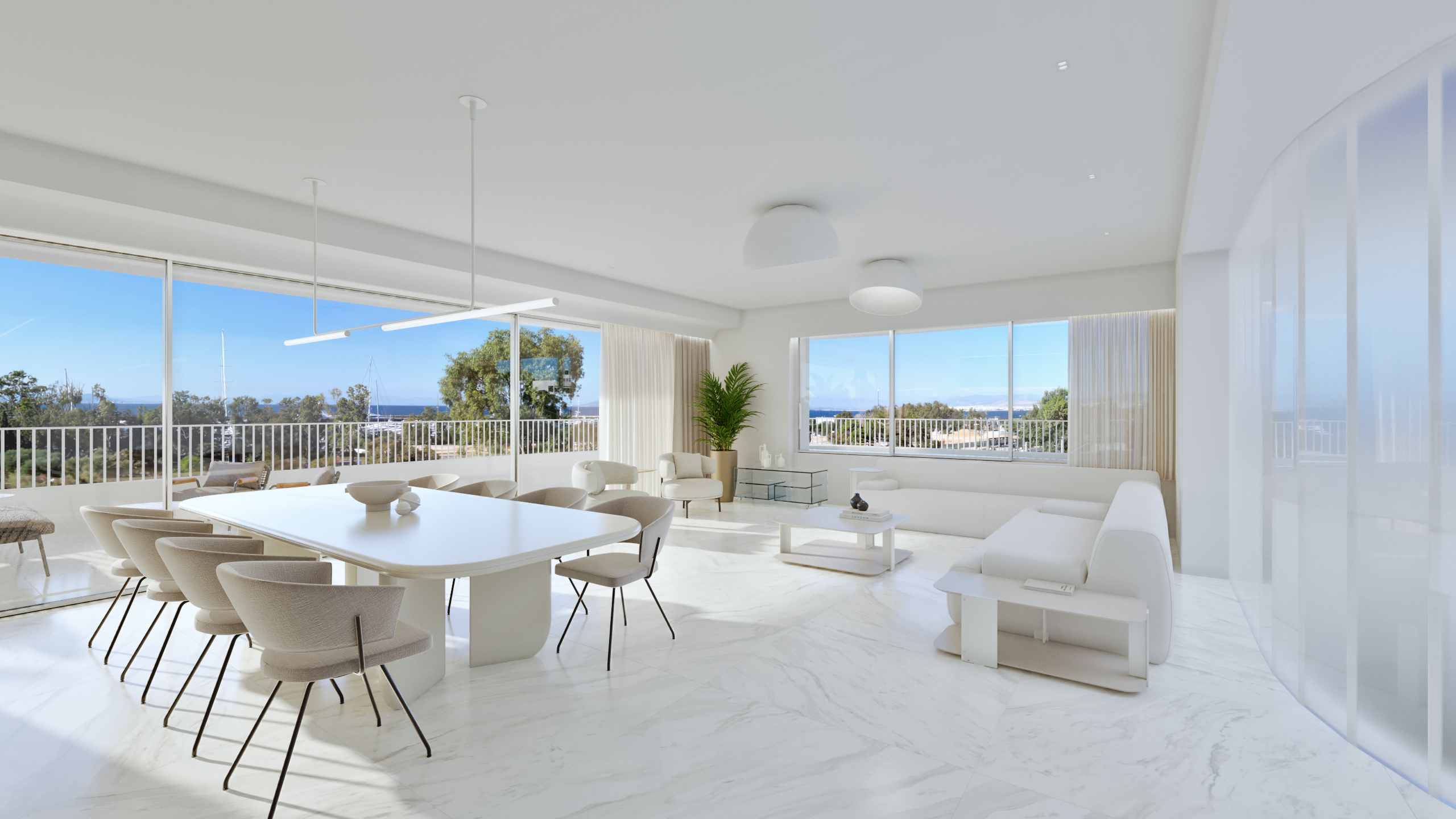 Sea view penthouse maisonette with private roof garden & pool