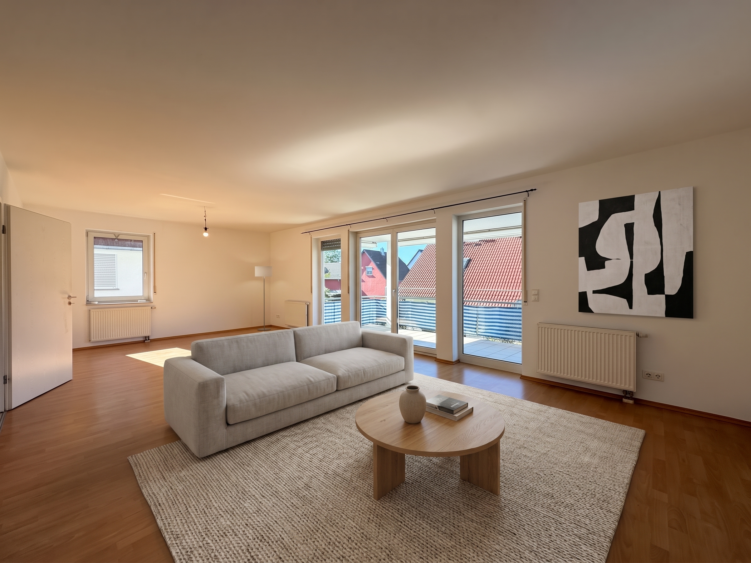Großzügige 4-Zimmer-Wohnung mit Balkon und eigenem Gartenanteil [AI-modified]