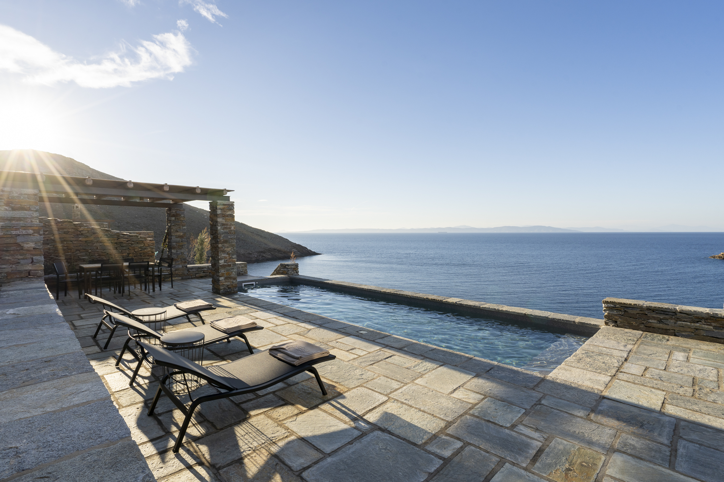 Exclusive sea view villa project Akrotiri Otzias Kea