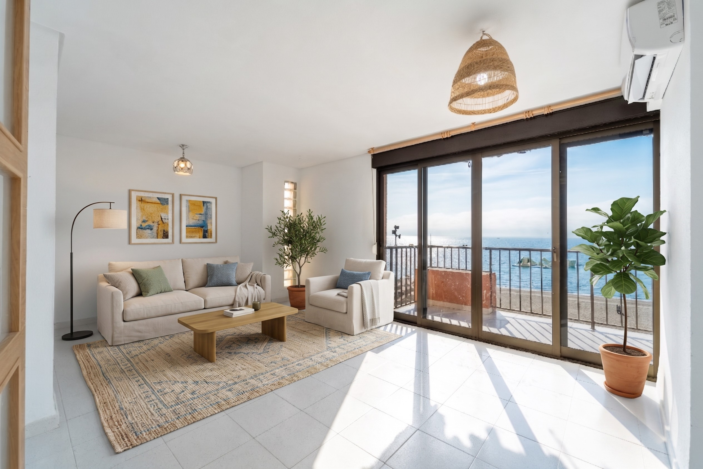 Seaview-Apartment am begehrten Strand von Fuengirola
