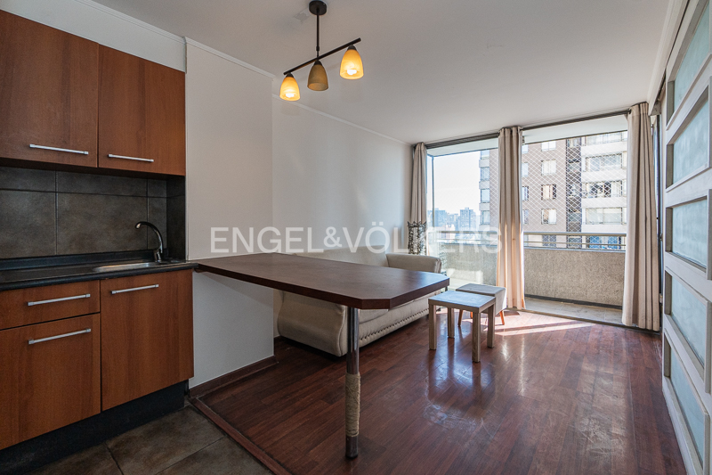 Vende 1D+1B cocina integrada, frente al Parque Forestal