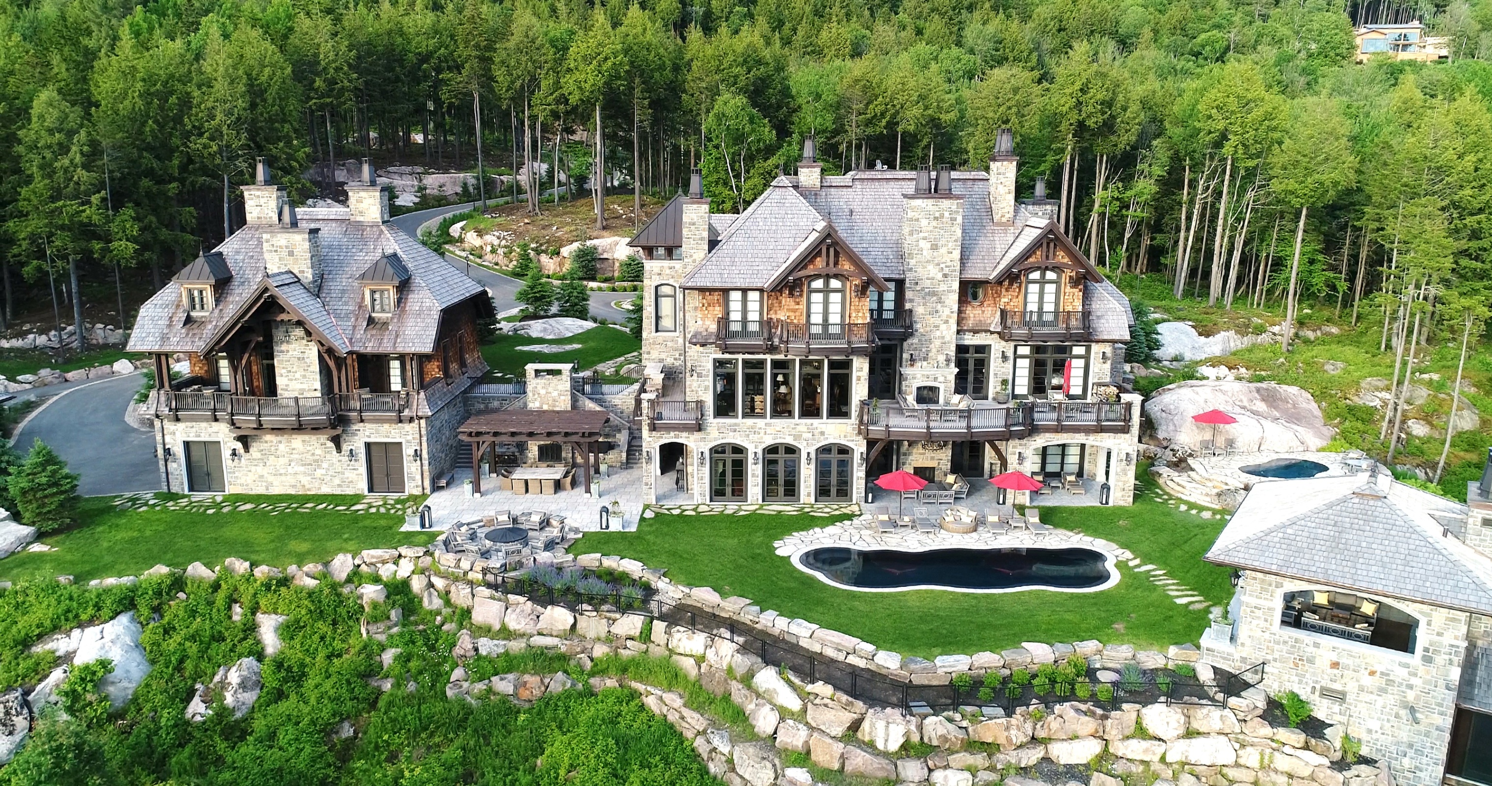 A 17,000 sf ft mansion offering stunning lake vistas