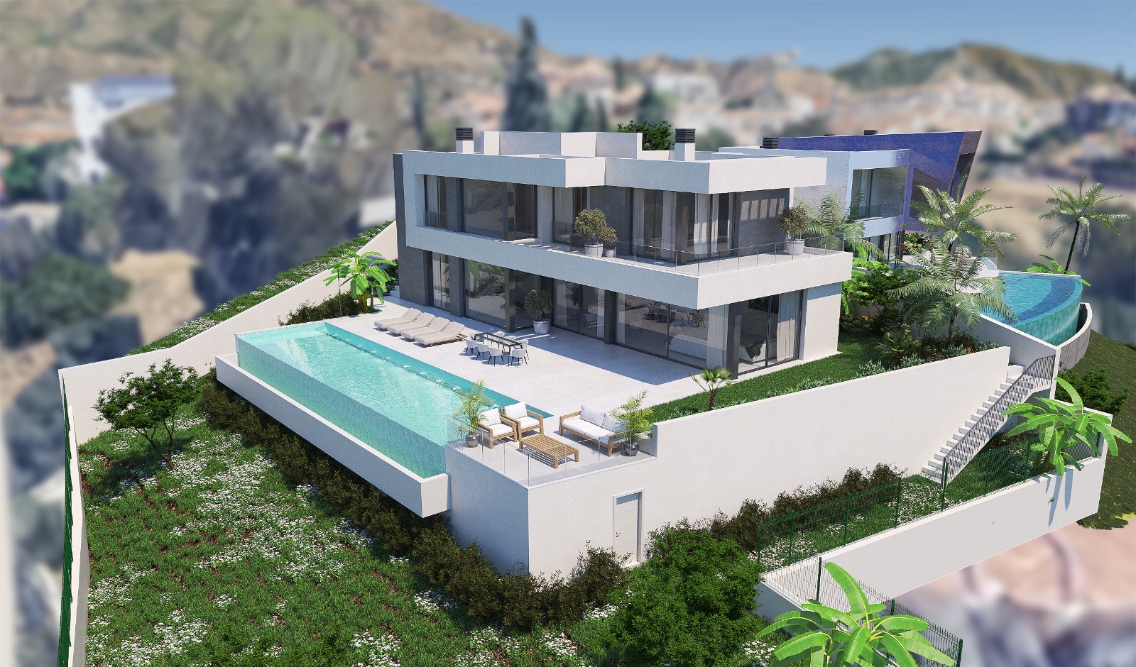 Villa de 4 dormitorios sobre plano con piscina privada, confort solar, vistas abiertas y fácil acceso a playas y golf