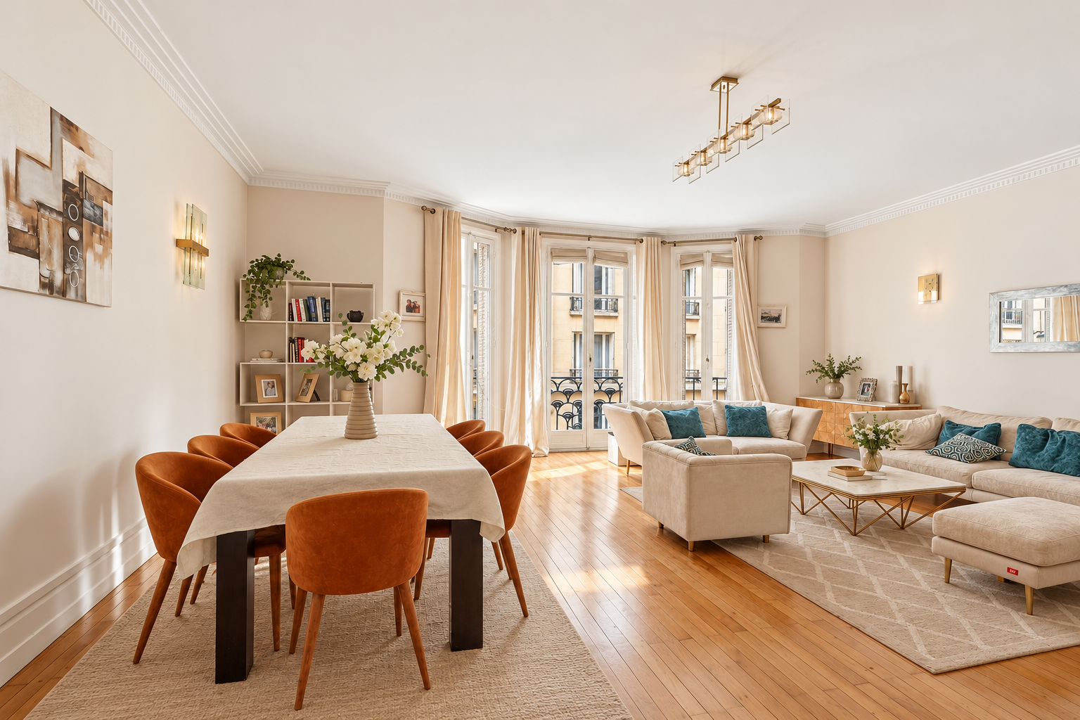 Paris 16th – Jasmin / Auteuil Village – 196 m² family and entertaining apartment – 4 bedrooms