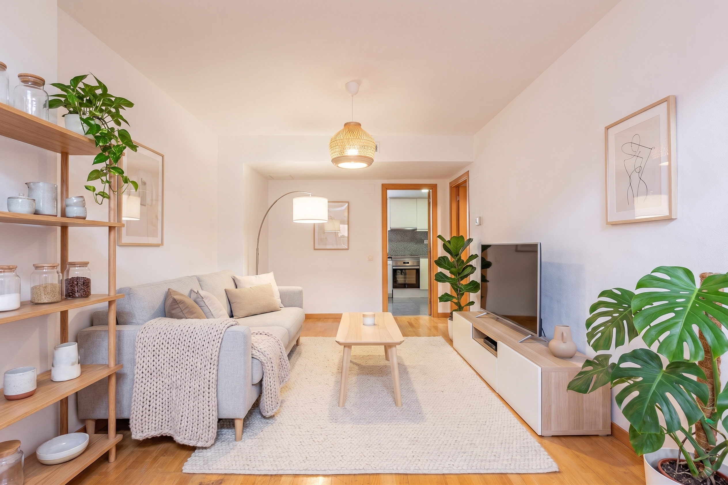 Triplex in the family-friendly Gracia neighborhood with parking
