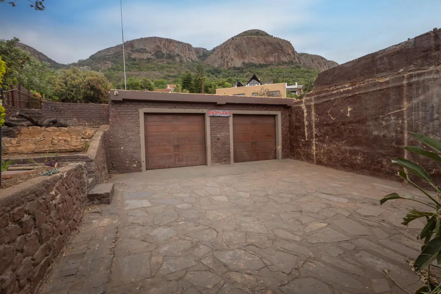 Driveway with double garage