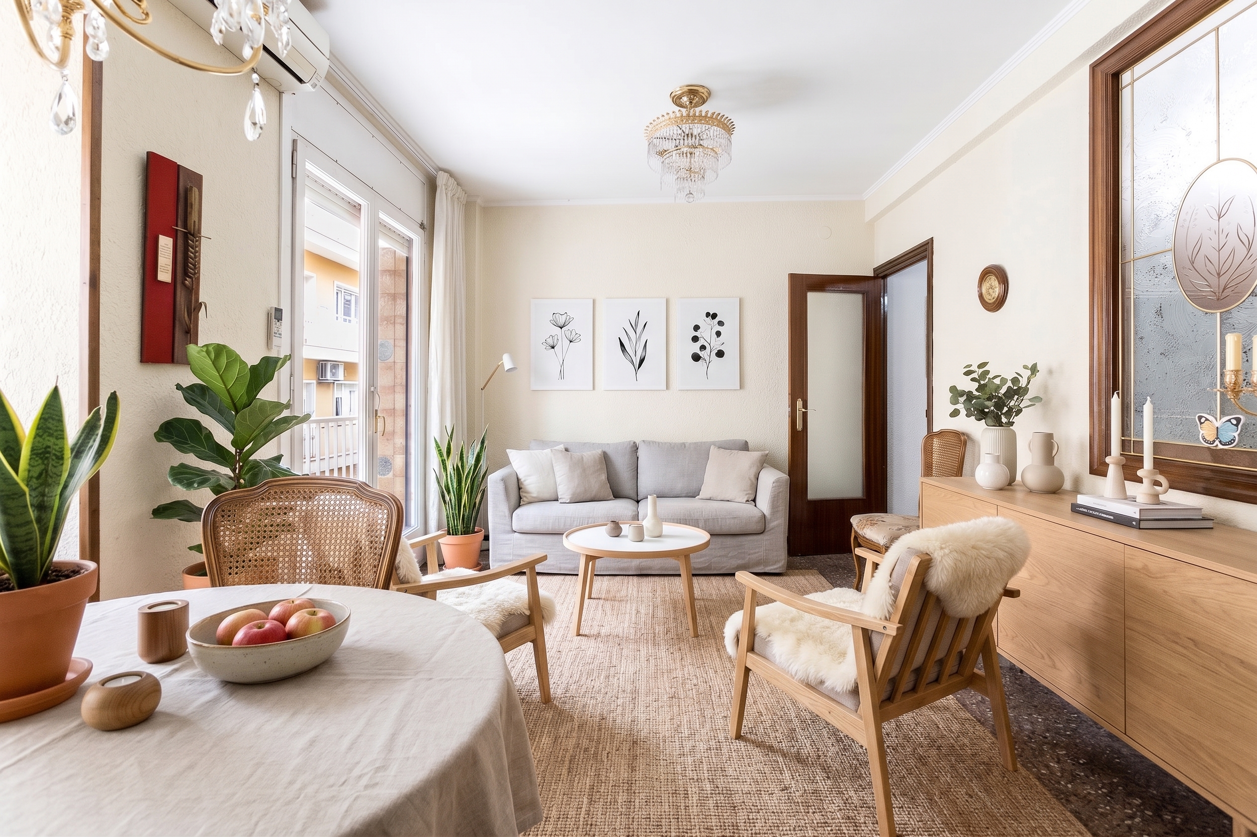 Piso de 4 habitaciones y 2 baños a reformar cerca de Sagrada Familia