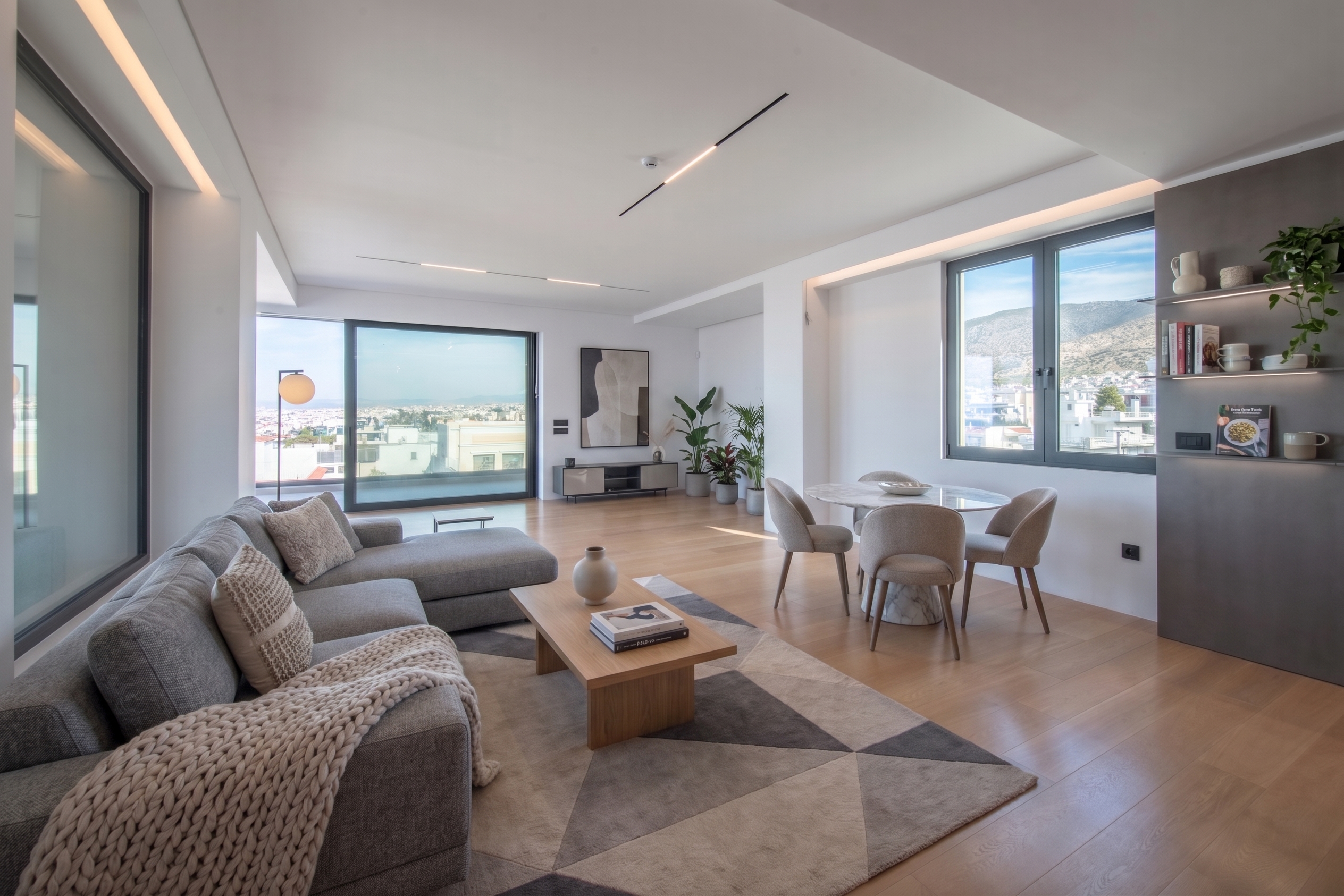 Newly built penthouse in Glyfada with rooftop pool and panoramic sea views