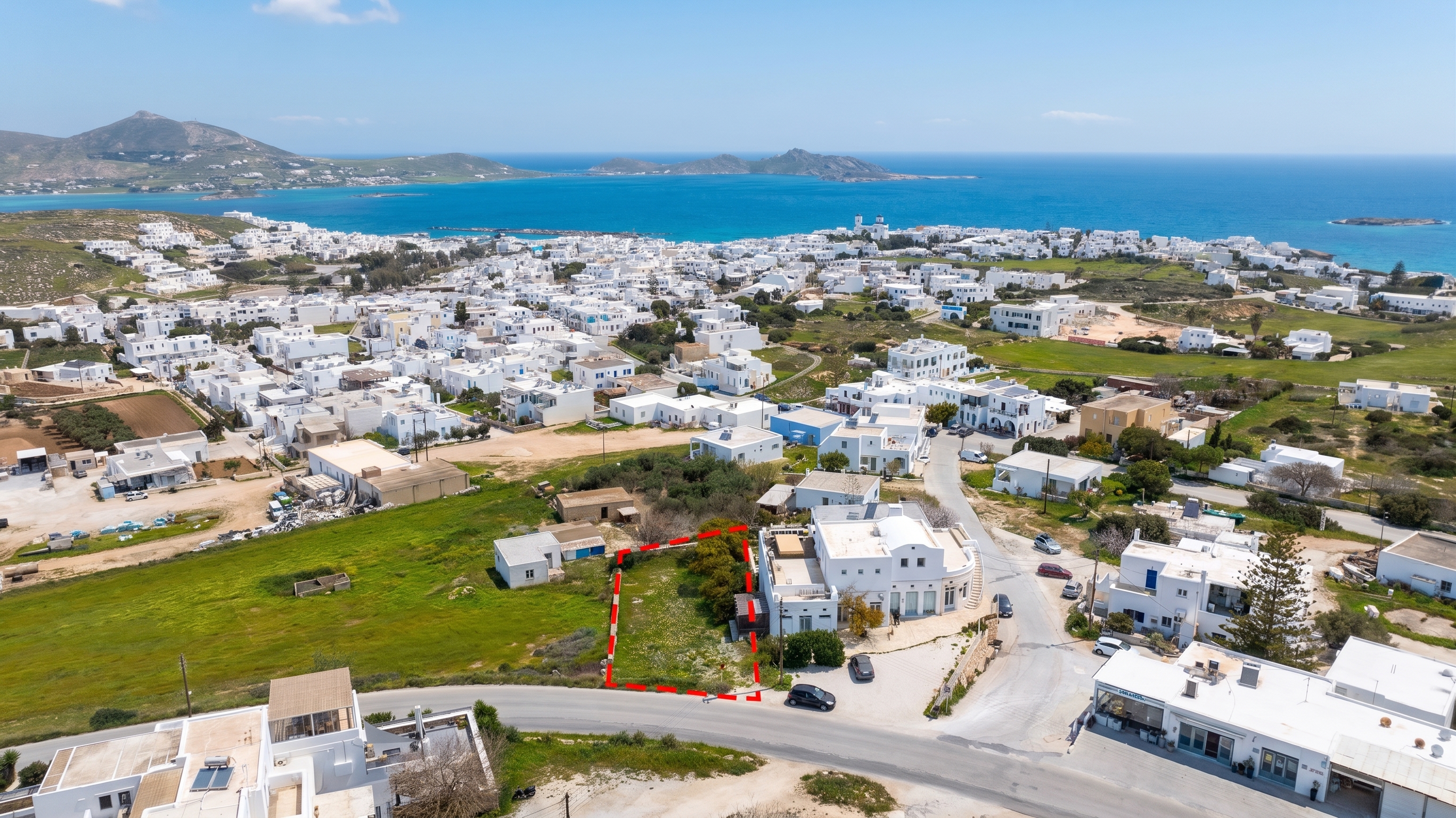 Rare plot within Naousa settlement, Paros