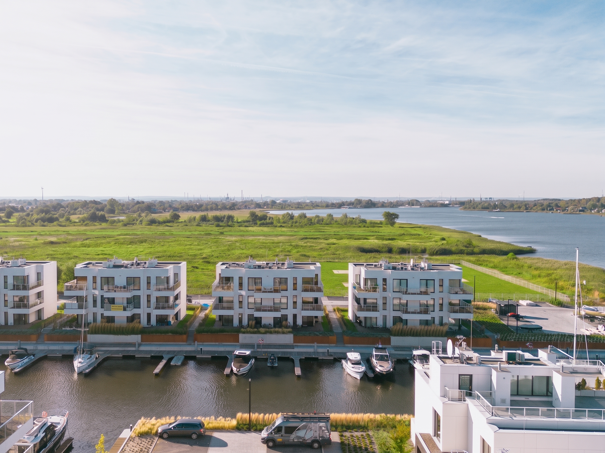 Sol Marina | Waterfront Apartment with a Terrace and Private Garden [AI-modified]