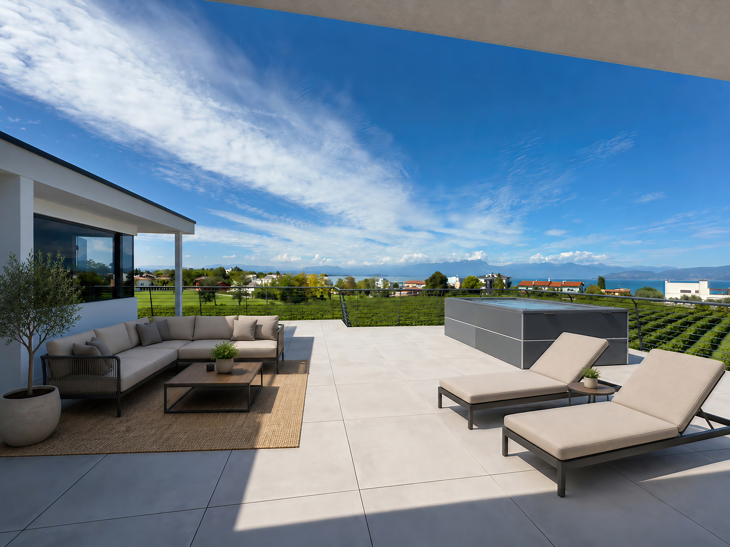 Elegant Apartment with Lake View, Wellness Area and Rooftop - App. 17