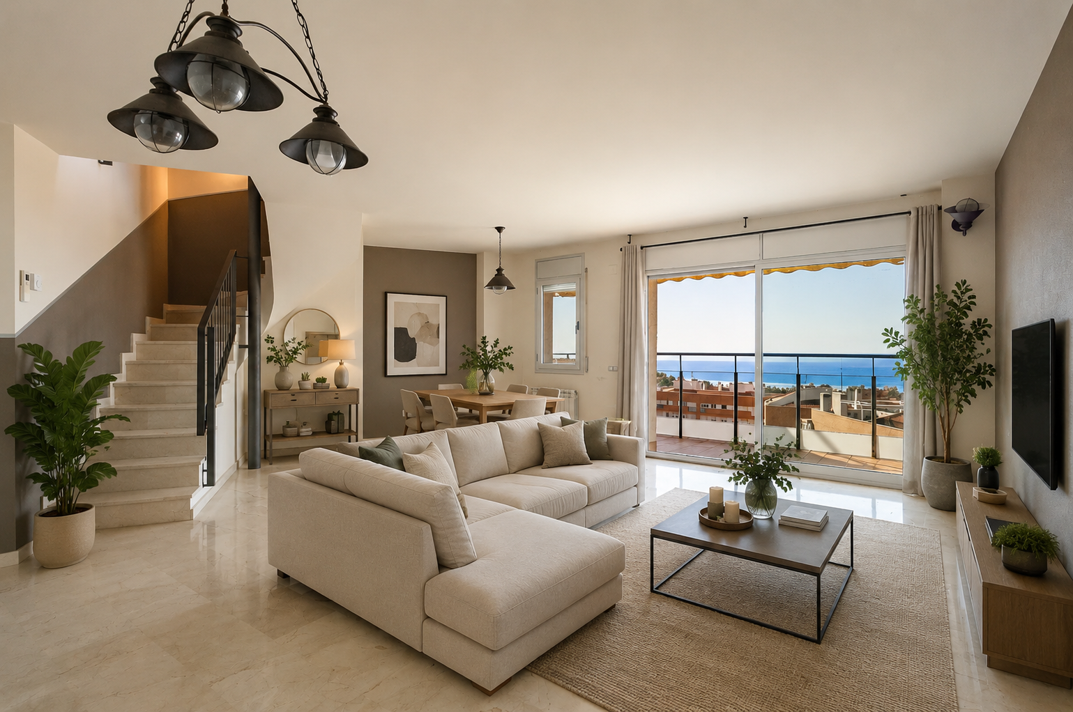 Spectacular duplex penthouse with panoramic sea views
