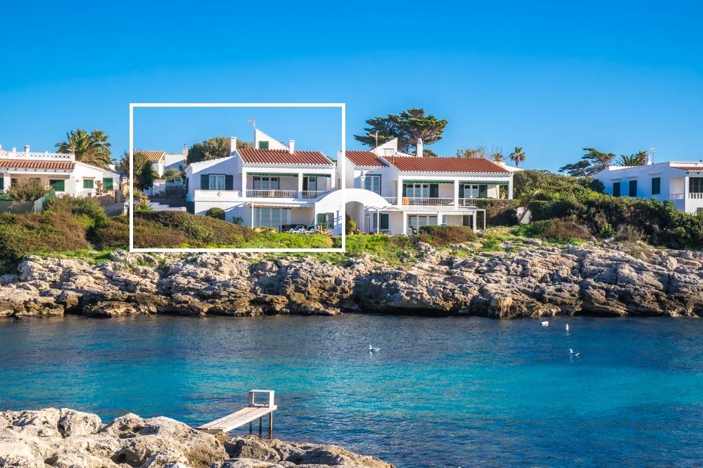 Unique house in front of the sea in Cala Biniancolla, Menorca