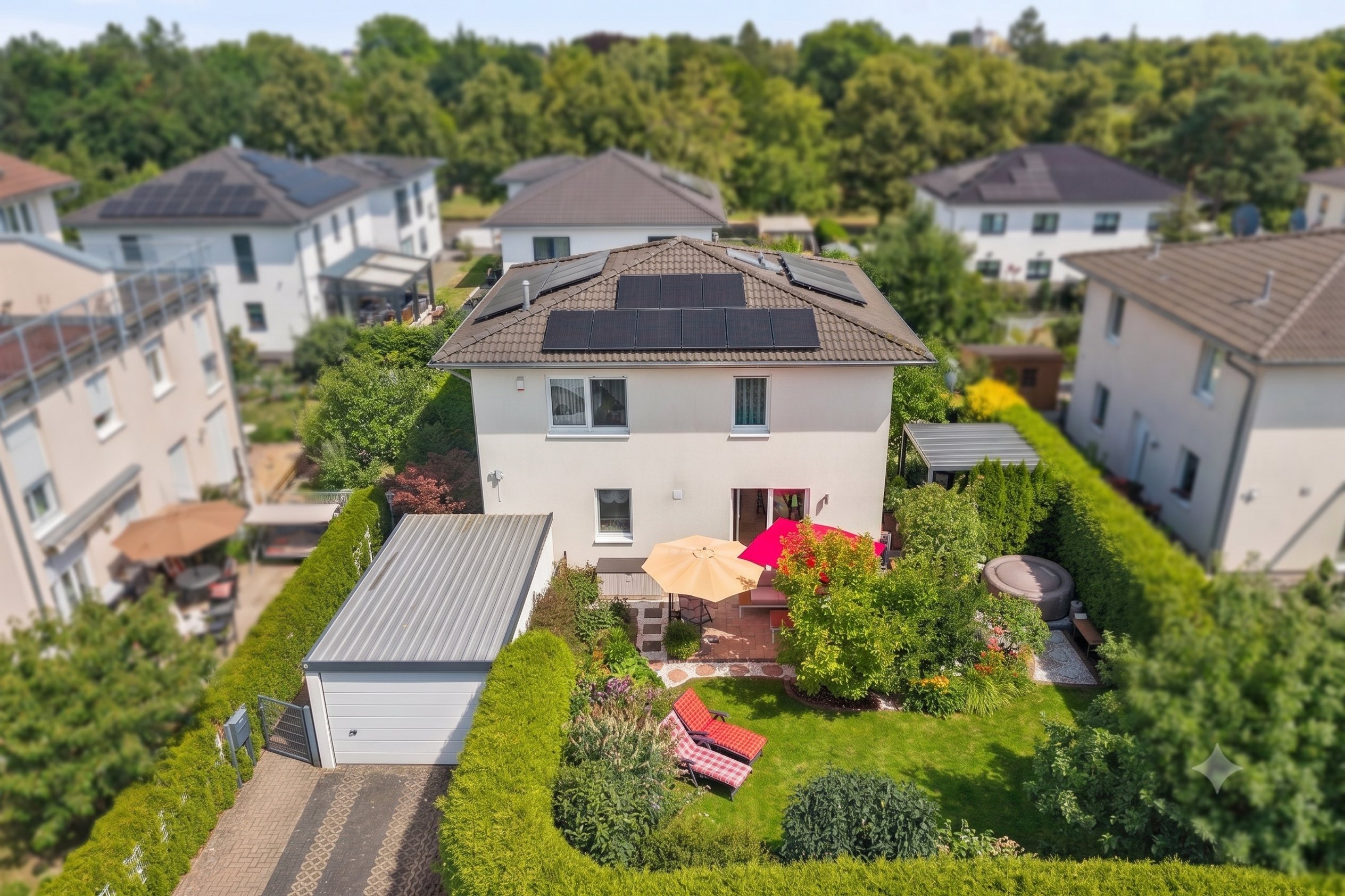 Energieeffizientes Zuhause mit Gartenidylle nahe dem Britzer Garten